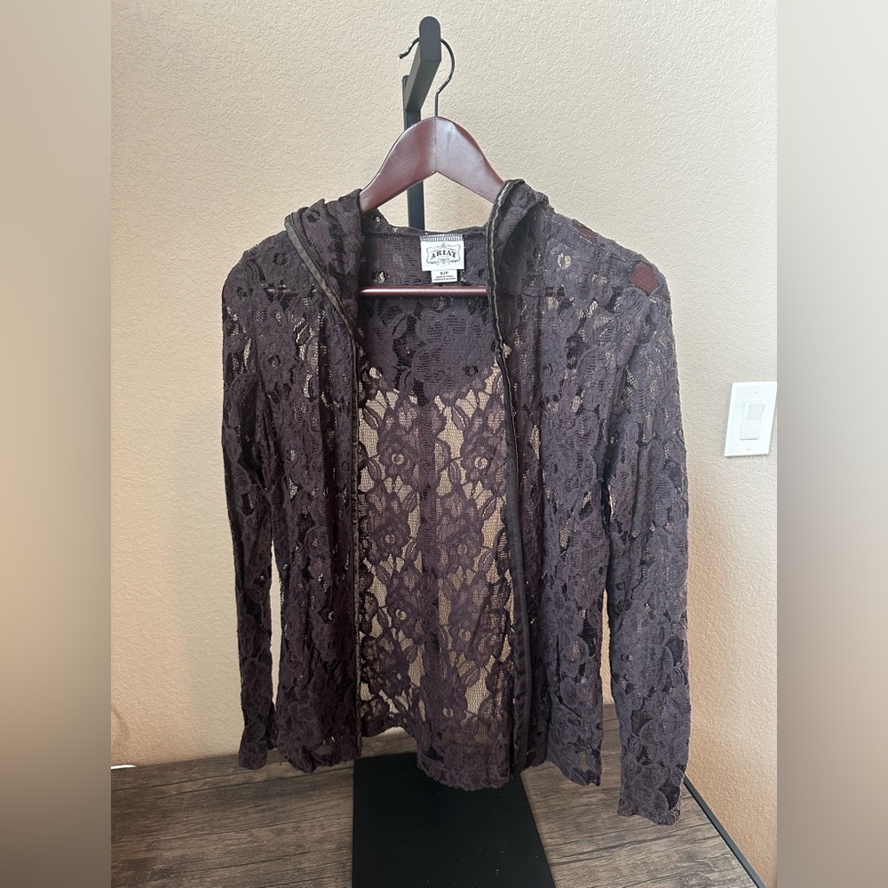 Ariat plum lace jacket size Small